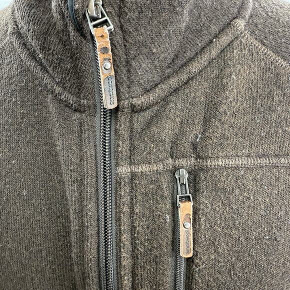 Smartwool Fleece Jacket Size S Brown Wool Blend Full Zip Outdoor Athletic Wear - Picture 6 of 7